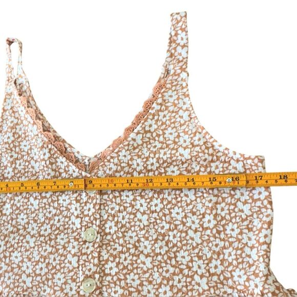 Blu Pepper Sleeveless V-Neck Orange Pattern Airy Babydoll Dress. Medium. NWOT. - Picture 4 of 7